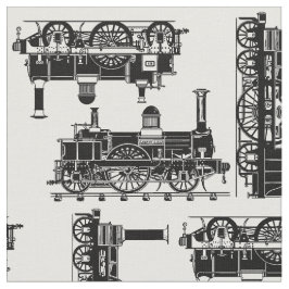 蒸気はクラシックなヴィンテージのビクトリア時代の人機関車を訓練します ファブリック