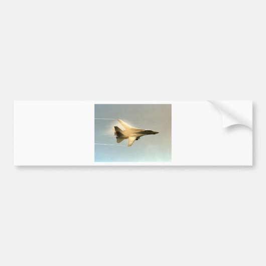 蒸気を持つF-14雄猫 バンパーステッカー (正面)