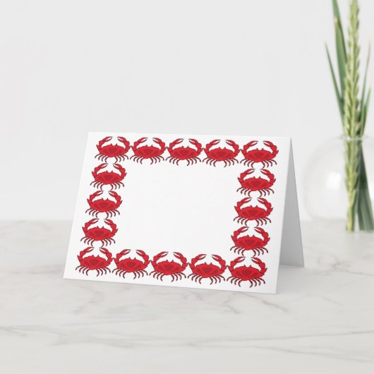 蒸気を発したカニ カード (正面)