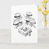 蒸気を発したハマグリカード カード (黄色い花)