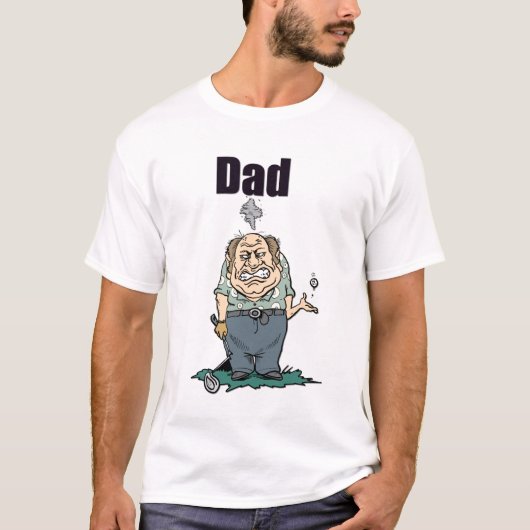 蒸気を発したパパ Tシャツ (正面)