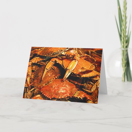 蒸気を発したメリーランドの懸命のカニ カード (正面)