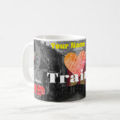 蒸気エンジンが大好き コーヒーマグカップ (正面左)