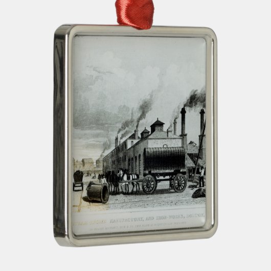 蒸気エンジンの製造所および鉄の仕事 メタルオーナメント (右)