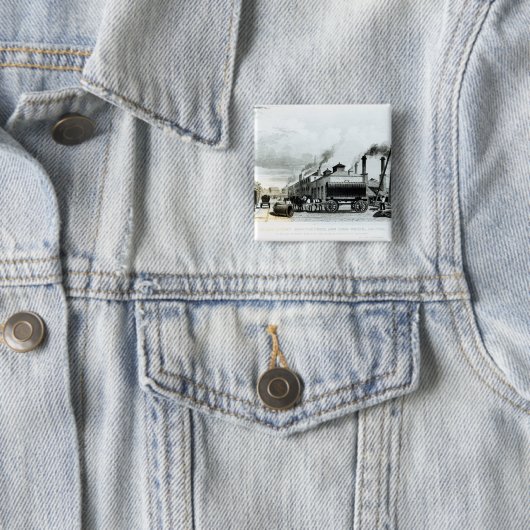 蒸気エンジンの製造所および鉄の仕事 缶バッジ (インサイチュ)