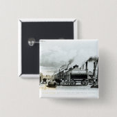 蒸気エンジンの製造所および鉄の仕事 缶バッジ (正面&裏面)