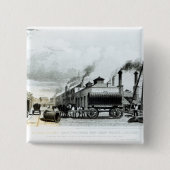 蒸気エンジンの製造所および鉄の仕事 缶バッジ (正面)