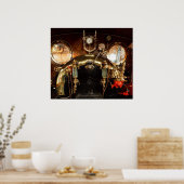 蒸気エンジンキャブ ポスター (キッチン)