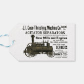 蒸気エンジンファームトラクタ牽引農業アンティーク ギフトタグ (裏面横)