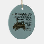 蒸気エンジンファームトラクタ牽引農業アンティーク セラミックオーナメント (右)