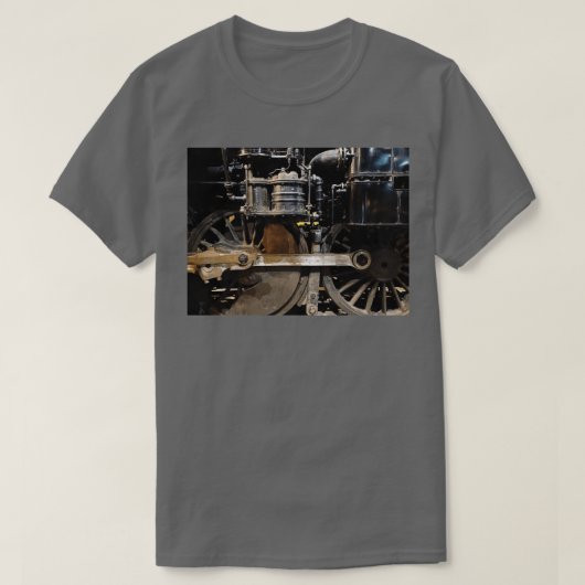 蒸気エンジンホイール Tシャツ (デザイン正面)