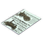 蒸気エンジン牽引エンジンファームトラクタファーム ノートブック (左側)