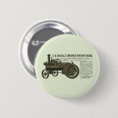 蒸気エンジン牽引エンジンファームトラクタファーム 缶バッジ (正面&裏面)