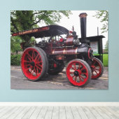 蒸気エンジン キャンバスプリント (インサイチュ (ウッドフロア))