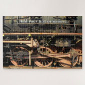 蒸気カスタム列車の車輪とピストンを閉じる。 ジグソーパズル (横)