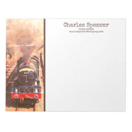 蒸気クラシック機関、古い機関車パーソナライズされた、 ノートパッド