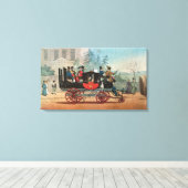 蒸気コーチ キャンバスプリント (インサイチュ (ウッドフロア))