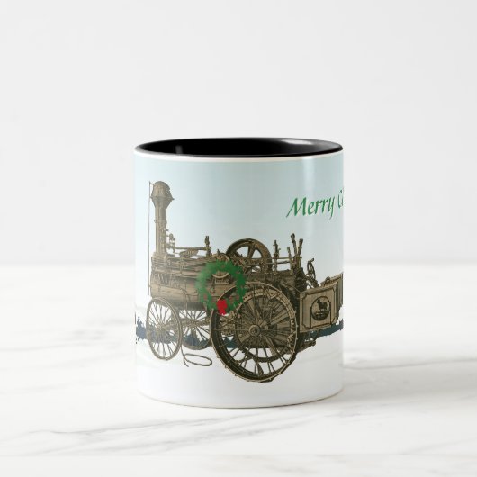 蒸気トラクションエンジンラッセルとCo. 1889ファーム ツートーンマグカップ (中央)