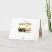 蒸気トラクター付きハッピー・ファザーズ・デイ・セピアカード カード (裏面)