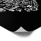 蒸気ハート形ステム先生科学ラバーバイク ポスター (角)