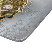 蒸気パンクの頭部と圧力計 カッティングボード (角)