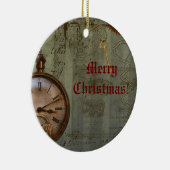 蒸気パンクタイムマシンクリスマス装飾品 セラミックオーナメント (右)