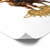 蒸気パンク風の漫画スタイルの赤ちゃんキリン クラシックT- ポスター (角)