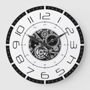 蒸気パンク24時間 ラージ壁時計