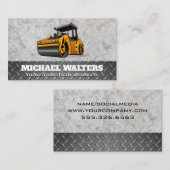 蒸気ローラー |建築車 名刺 (正面/裏面)