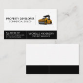 蒸気ローラー |建築車 名刺 (正面/裏面)