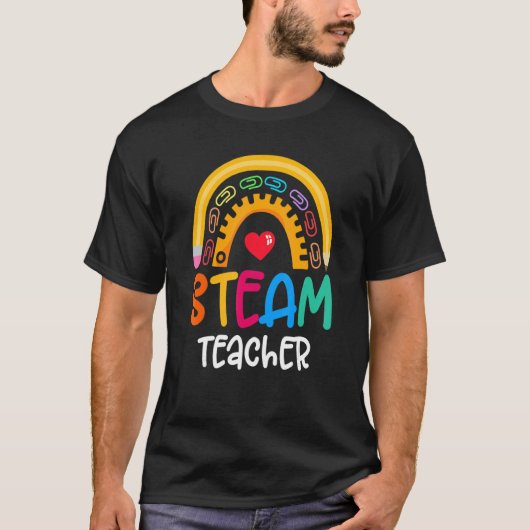 蒸気先生スクワッドチームクルー新学期ステム Tシャツ (正面)
