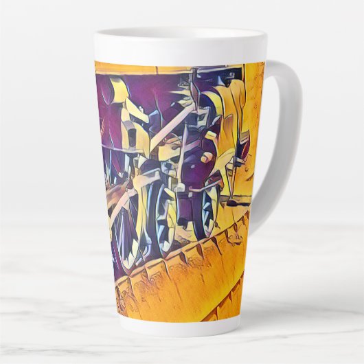 蒸気列車でコーヒーマグ カフェラテマグ (右アングル)