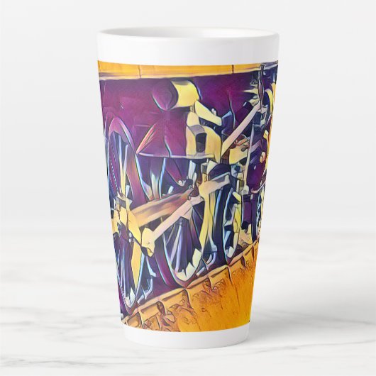 蒸気列車でコーヒーマグ カフェラテマグ (正面)