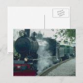 蒸気列車の運行 ポストカード (正面/裏面)