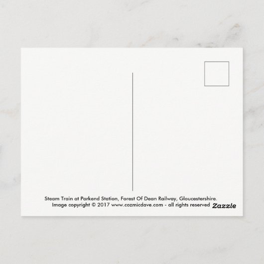 蒸気列車はがき ポストカード (裏面)