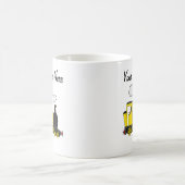 蒸気列車カスタムのマグレール愛好家（黄色） コーヒーマグカップ (中央)
