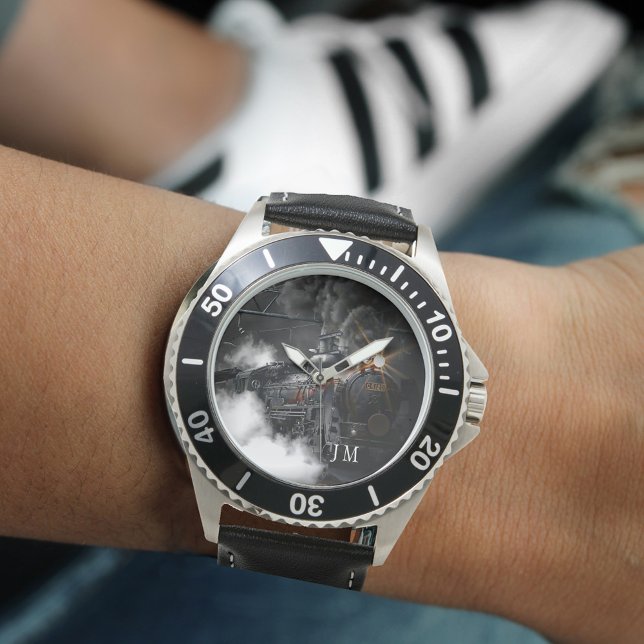 蒸気列車パーソナライズされた機関車腕時計 腕時計 (クリエイターアップロード済み)