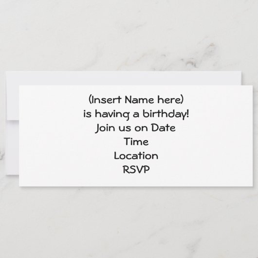 蒸気列車パーティの招待状 招待状 (裏面)