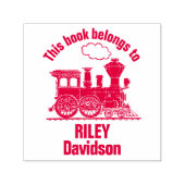 蒸気列車名キッズライブラリスタンプ セルフインキングスタンプ (デザイン)