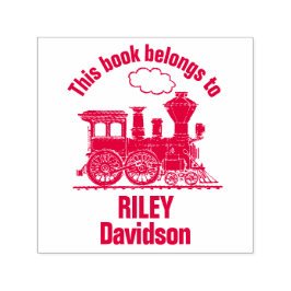 蒸気列車名キッズライブラリスタンプ セルフインキングスタンプ