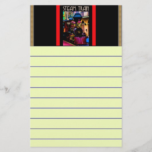 蒸気列車文房具 便箋 (正面)