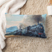 蒸気列車来は丘を上り、鉄道エンジン ランバークッション (ブランケット)