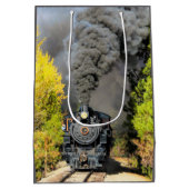 蒸気列車19 ミディアムペーパーバッグ (裏面)