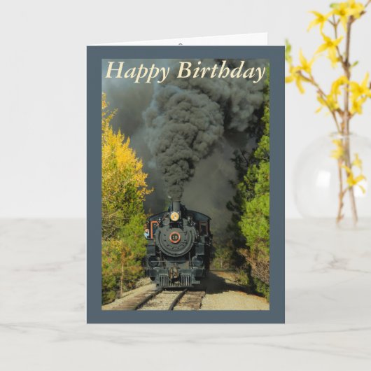 蒸気列車 カード (黄色い花)