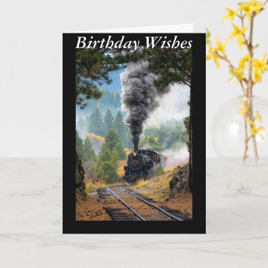 蒸気列車 カード (黄色い花)