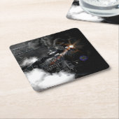 蒸気列車 スクエアペーパーコースター (アングル)