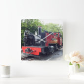 蒸気列車 スクエア壁時計 (ホーム)