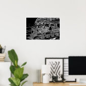 蒸気列車 ポスター (ホームオフィス)