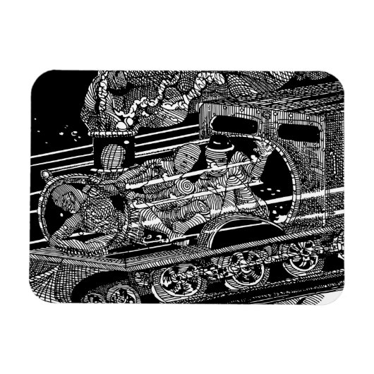 蒸気列車 マグネット (横)