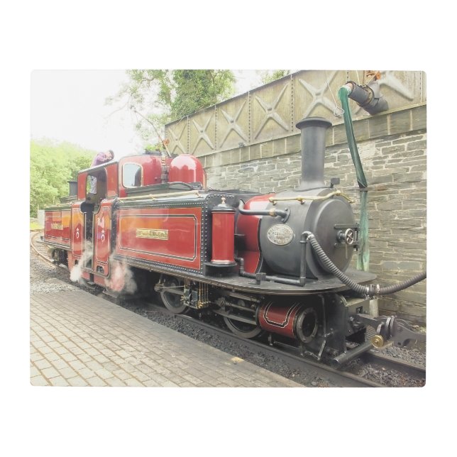 蒸気列車 メタルプリント (正面)